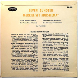 Pakarinen Esa: Severi Suhosen merkilliset muistelmat  kansi EX- levy EX- käytetty vinyylisingle