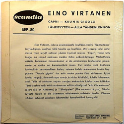Virtanen Eino: Eino Virtanen EP  kansi VG+ levy VG käytetty vinyylisingle