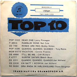 Lill-Jörgen Petersen 1962 DS 2217 Manzanilla / Ywo dark eyes begagnad singelskiva