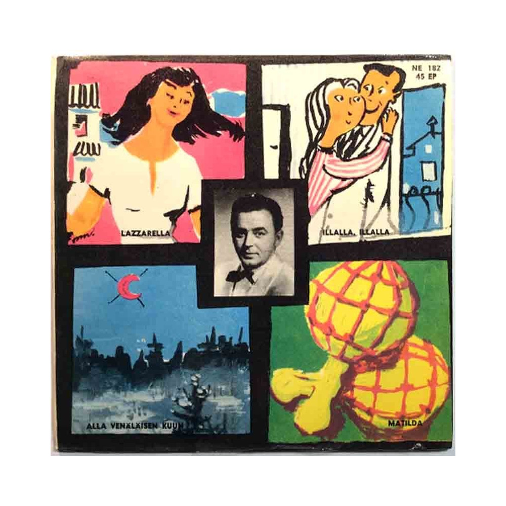 Olavi Virta Orkestereineen: Illalla, Lazzarella, Alla Venäläisen kuun, Matilda  kansi VG+ levy EX- käytetty vinyylisingle