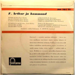 Fuhrmann Arthur: F. Arthur ja hammond EP  kansi VG+ levy EX- käytetty vinyylisingle