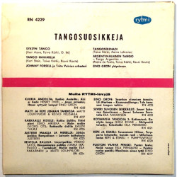 Forsell Johnny / Eino Grön: Tangosuosikkeja EP  kansi EX levy EX käytetty vinyylisingle