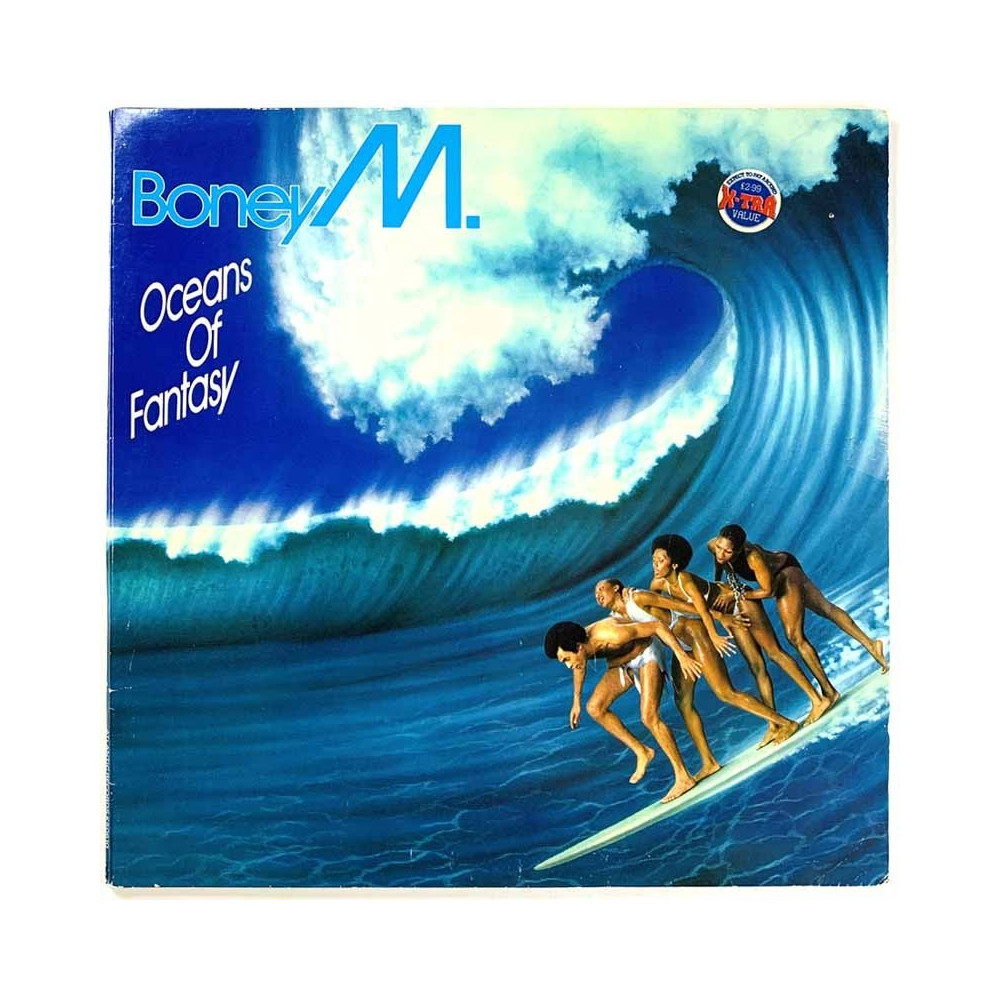 Boney M LP Oceans Of Fantasy  kansi EX levy EX- LP