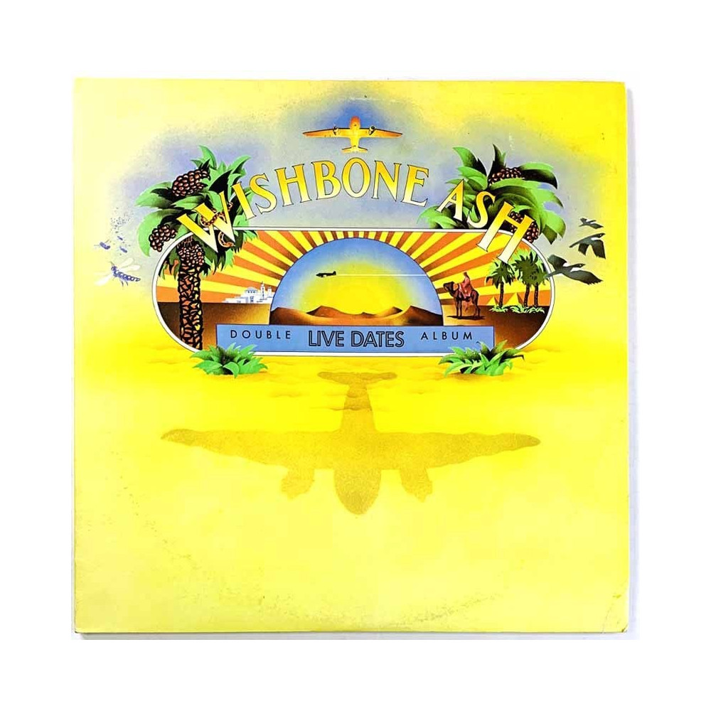 Wishbone Ash LP Live dates 2LP  kansi VG levy EX LP