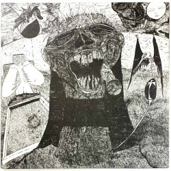 Rudimentary Peni LP Death Church  kansi EX levy EX LP