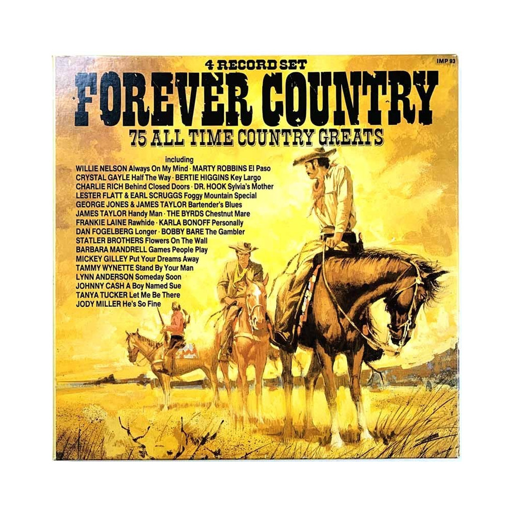 Willie Nelson, T Wynette, Merle Haggard ym. LP Forever country 4LP  kansi EX levy EX LP