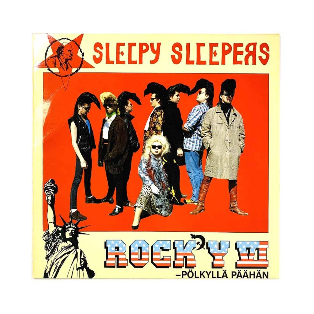 Sleepy Sleepers LP Rock’y VI - Pölkyllä päähän  kansi EX- levy EX LP