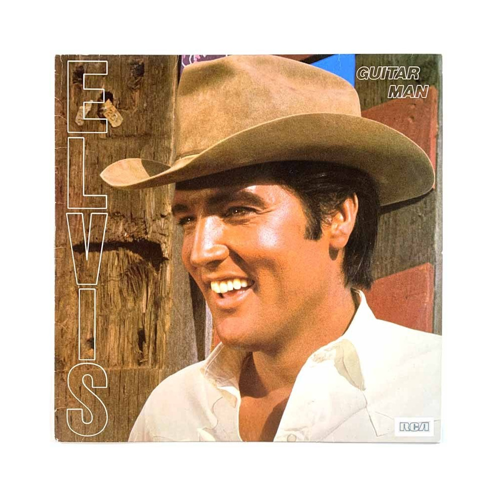 Elvis LP Guitar Man  kansi VG+ levy EX Käytetty LP