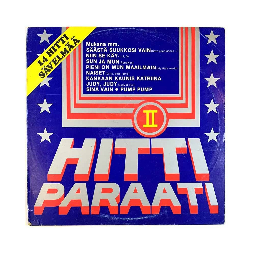 Tero Markus, Timo Panell, Matti ja Teppo LP Hittiparaati II  kansi VG levy EX Käytetty LP