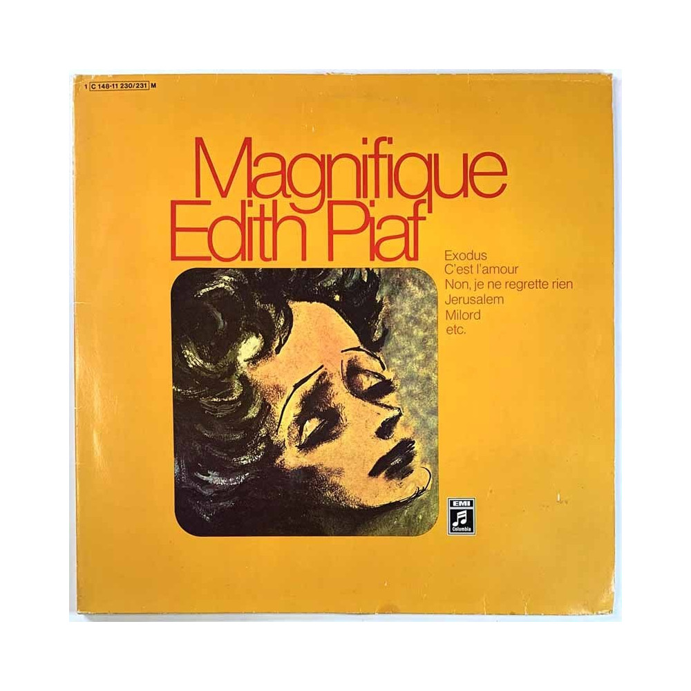 Piaf Edith 1970’s 1 C 148-11 230/231 M Magnifique Edith Piaf 2LP Begagnat LP