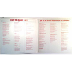 Bolan Marc and T-Rex LP Zinc Alloy And The Hidden Riders Of Tomorrow  kansi EX levy EX LP