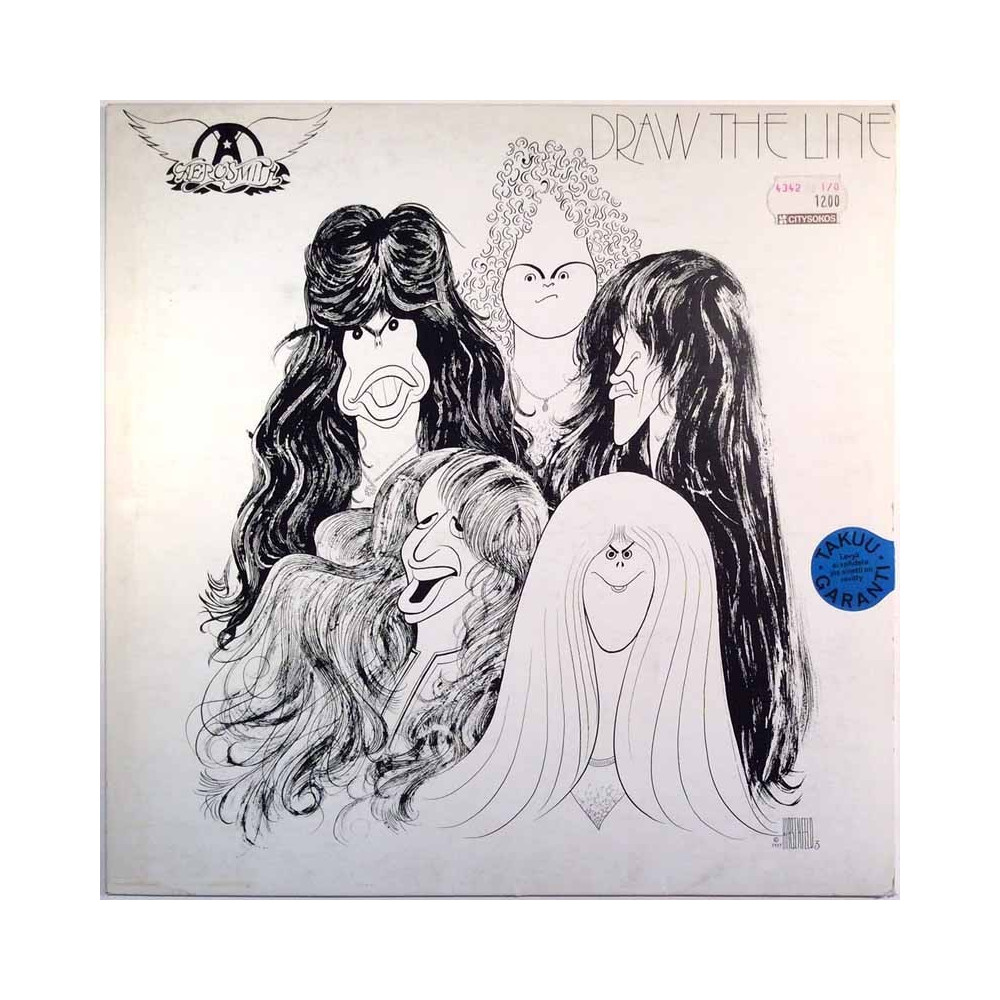 Aerosmith LP Draw The Line  kansi VG levy EX LP