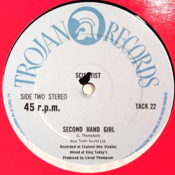 Linval Thompson / Scientist LP Pop No Style / Second Hand Girl 12-inch maxi  kansi Ei kuvakantta levy EX LP