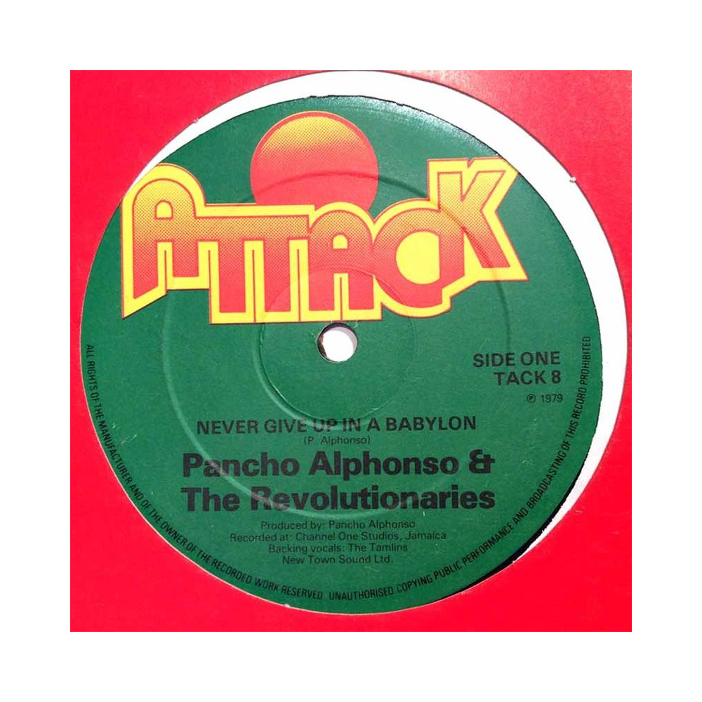 Pancho Alphonso & The Revolutionaries LP Never Give Up In A Babylon / Love Is A Pleasure  kansi Ei kuvakantta levy VG+ LP
