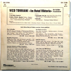 Torriani Vico single 7” kuvakannella Im Hotel Viktoria EP  kansi VG levy EX- vinyylisingle