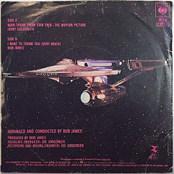 Bob James single 7” kuvakannella Main Theme From Star Trek  kansi G levy VG+ vinyylisingle