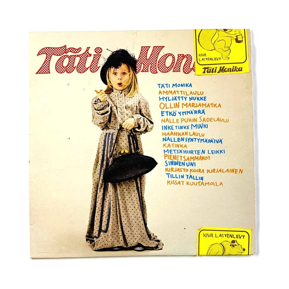 Holle Holopainen, Elina Salo, Anneli Saaristo LP Täti Monika  kansi G+ levy VG+ LP