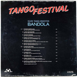 Suuri tango-orkesteri Bandola LP Tango festival  kansi VG levy EX LP