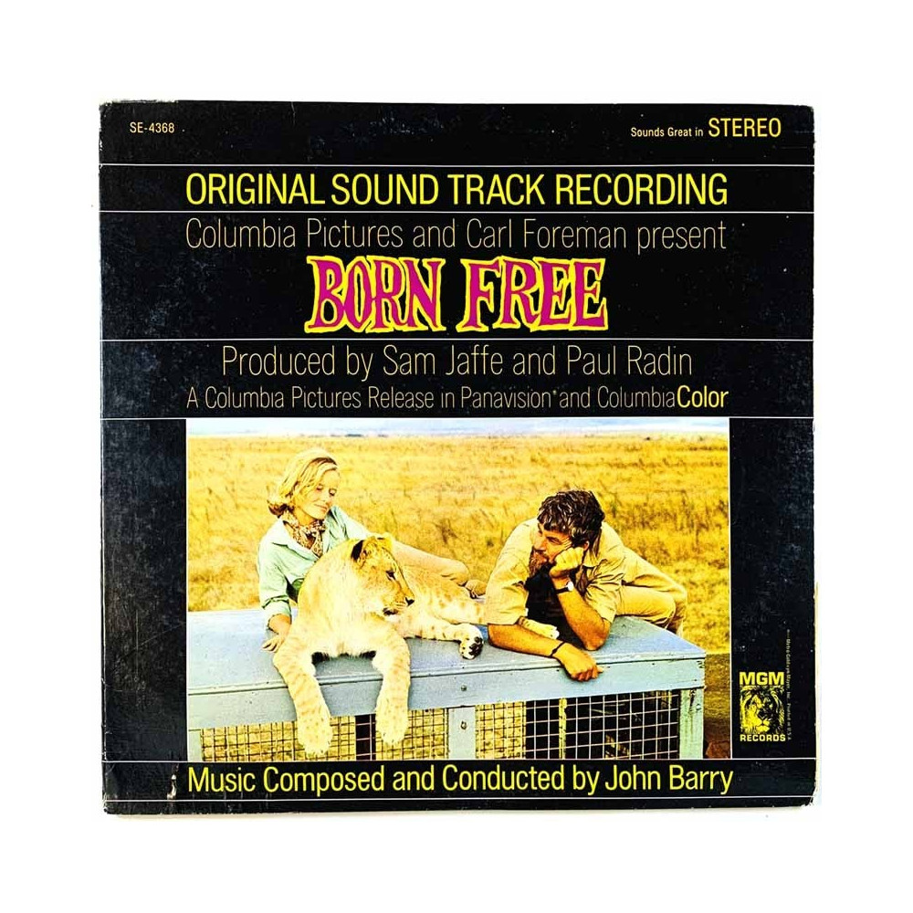 Original Soundtrack John Barry 1966 SE-4368 Born free Begagnat LP