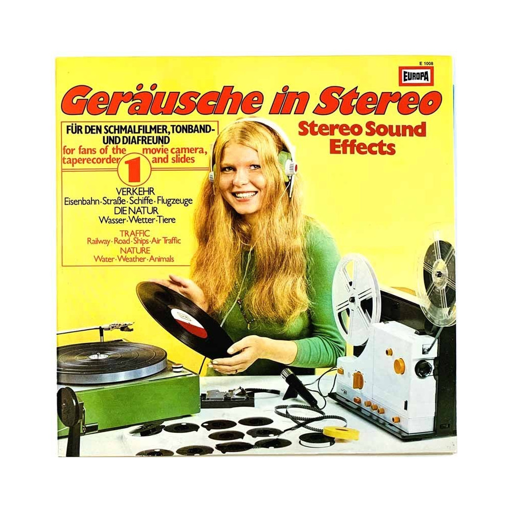Stereo Sound Effects LP Geräusche In Stereo 1  kansi EX levy EX- LP