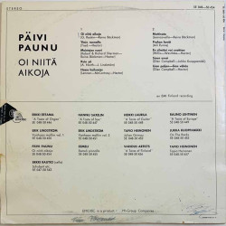 Paunu Päivi 1971 5E 048-50 454 Oi niitä aikoja Begagnat LP