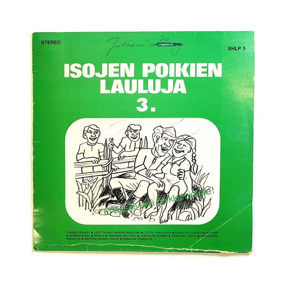 Isot pojat ja tytöt, Jani Uhlenius LP Isojen poikien lauluja 3.  kansi G levy EX Käytetty LP