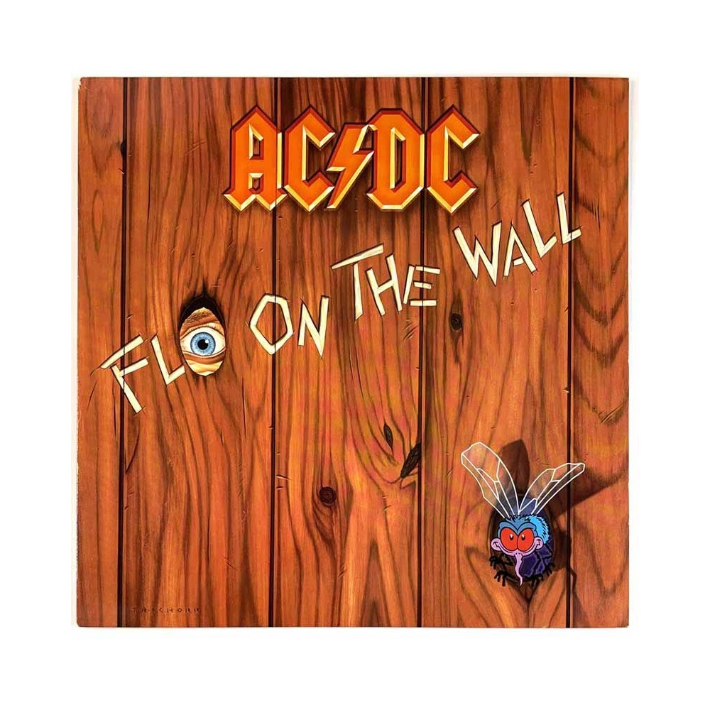 AC/DC LP Fly on the wall  kansi EX levy EX Käytetty LP