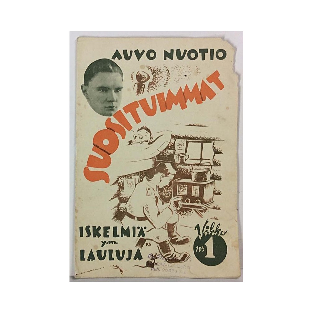 Iskelmiä ym. Lauluja suosituimmat 1943 No.Vihko nr 1 Auvo Nuotio