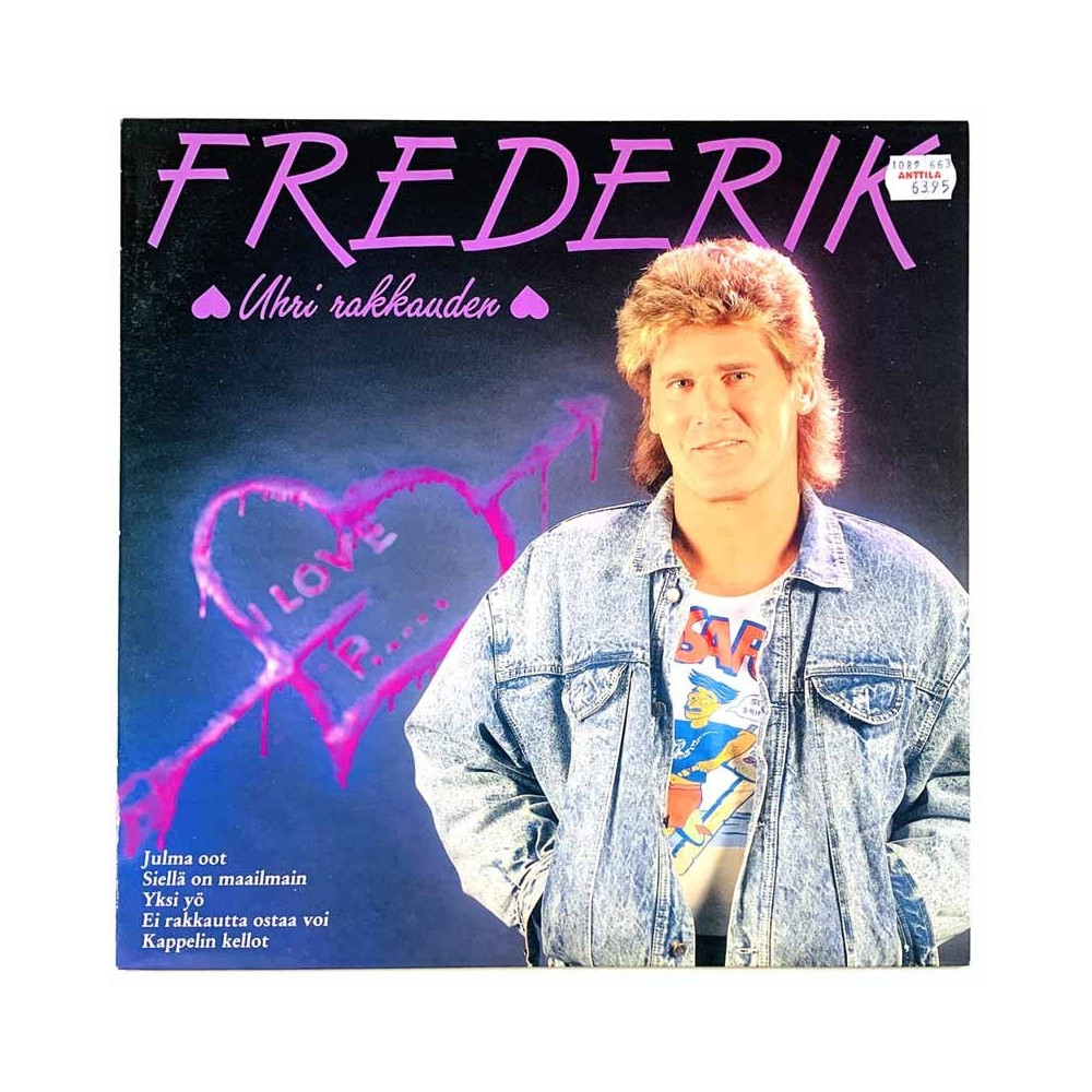 Frederik LP Uhri rakkauden  kansi EX levy EX Käytetty LP