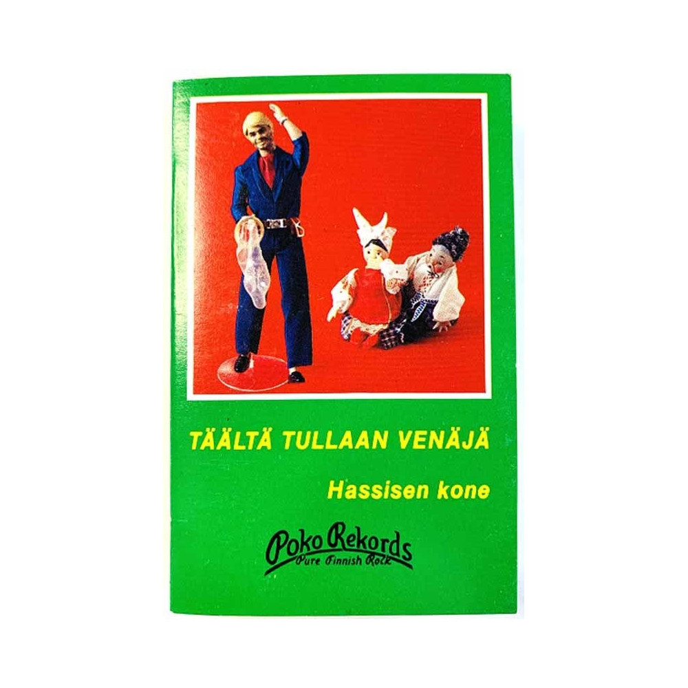 Hassisen Kone: Täältä tullaan venäjä kansipaperi EX , musiikkikasetin kunto EX käytetty kasetti
