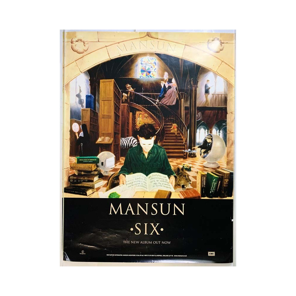 Mansun - Six Käytetty juliste Promojuliste kaksipuoleinen 59cm x 79cm - JULISTE