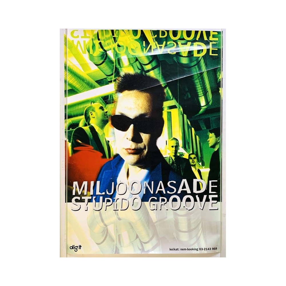 Miljoonasade - Stupido Groove Käytetty juliste Keikkajuliste 40cm x 58cm - JULISTE