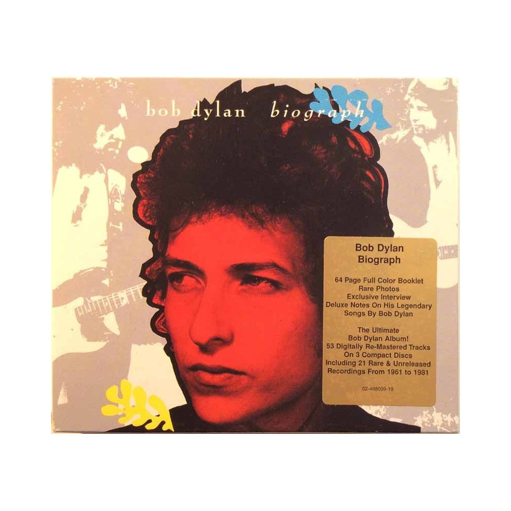 Dylan Bob Käytetty CD-levy Biograph 3CD  kansi VG levy EX Käytetty CD