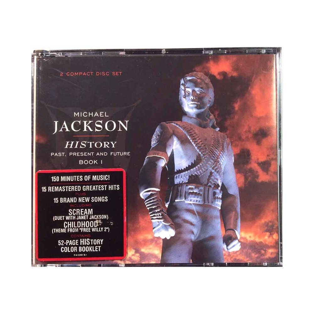 Jackson Michael Käytetty CD-levy HIStory Past, Present and Future - Book I 2CD  kansi EX levy EX Käytetty CD