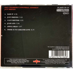 Paul Chambers, Cannonball Adderley 1996 Le Jazz CD 24 Just Friends CD Begagnat