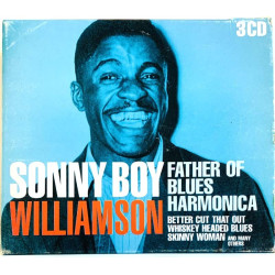 Williamson Sonny Boy CD Father of Blues Harmonica 3CD  kansi EX levy VG+ Käytetty CD