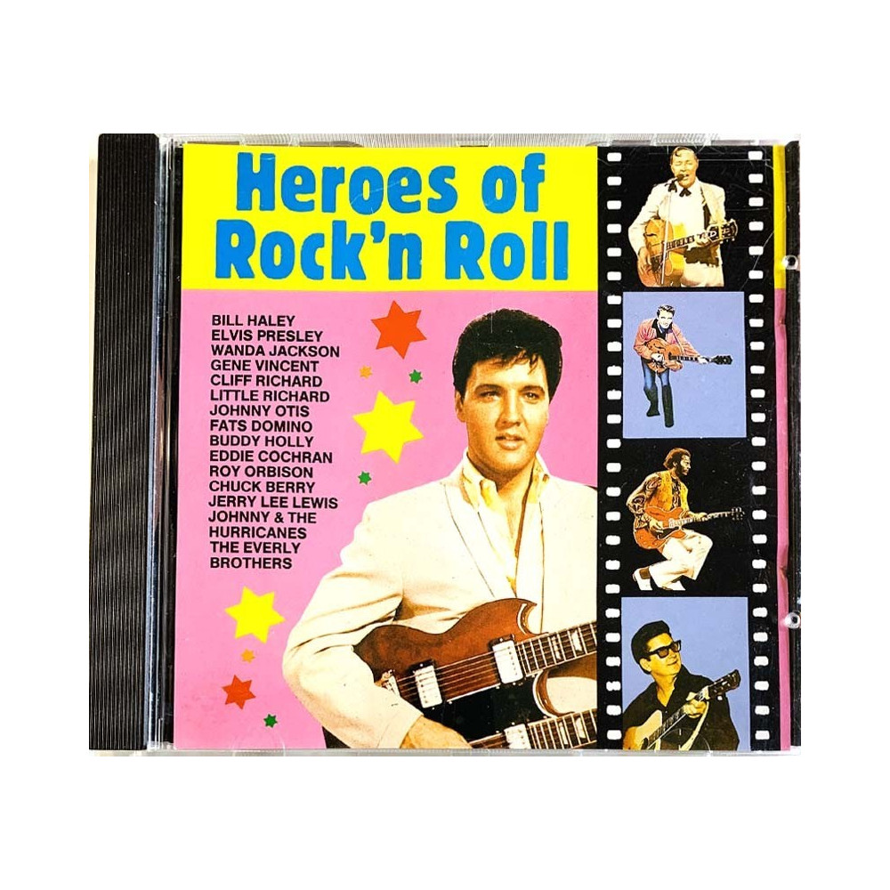 Elvis, Cochran, Berry, Haley ym. CD Heroes of Rock’n Roll  kansi EX levy EX Käytetty CD