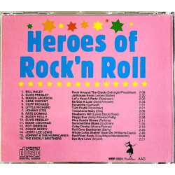 Elvis, Cochran, Berry, Haley ym. CD Heroes of Rock’n Roll  kansi EX levy EX Käytetty CD