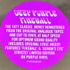 Deep Purple 1971 SHVL 793 Fireball limited purple vinyl LP