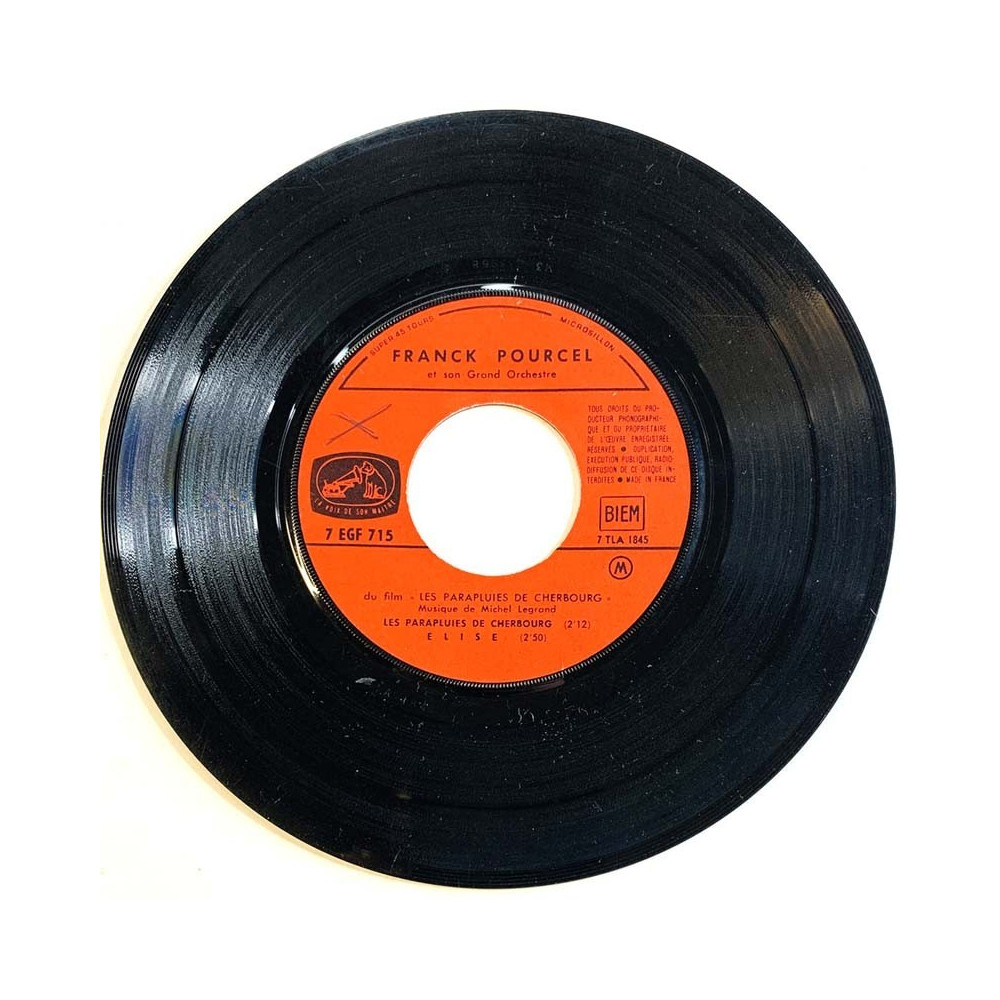 Pourcel Franck vinyylisingle Les Parapluies De Cherbourg EP  kansi Ei kuvakantta levy VG käytetty vinyylisingle PS