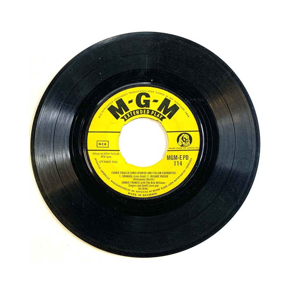 Francis Connie 1964 MGM-EPD 114 Sings Spanish and Italian favourites EP begagnad singelskiva