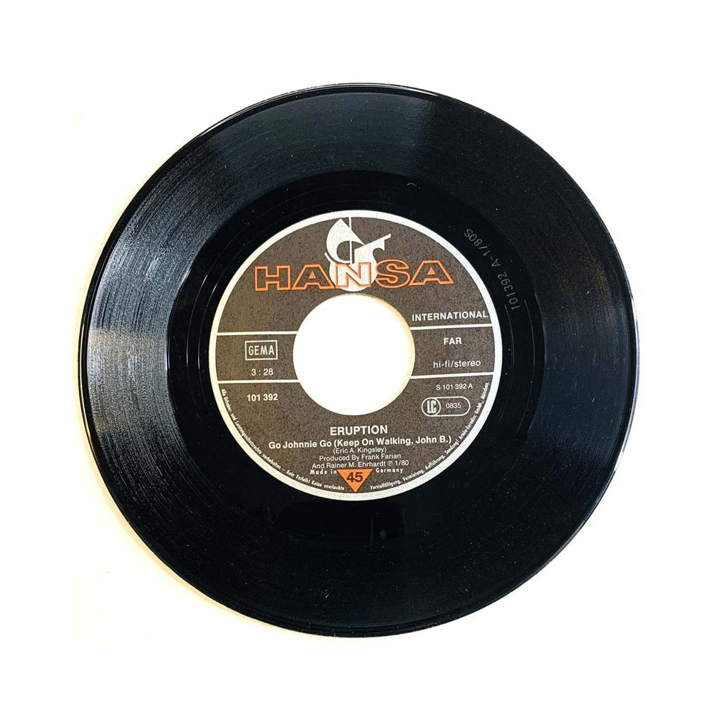 Eruption 1980 101 392 Go Johnny go / Call my name begagnad singelskiva