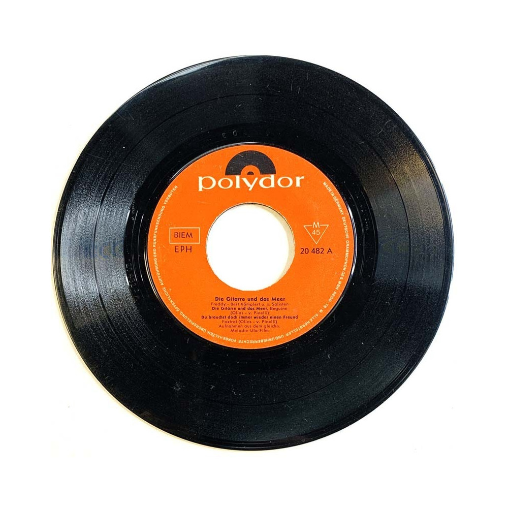 Freddy 1963 EPH 20 482 Die Gitarre Und Das Meer EP begagnad singelskiva