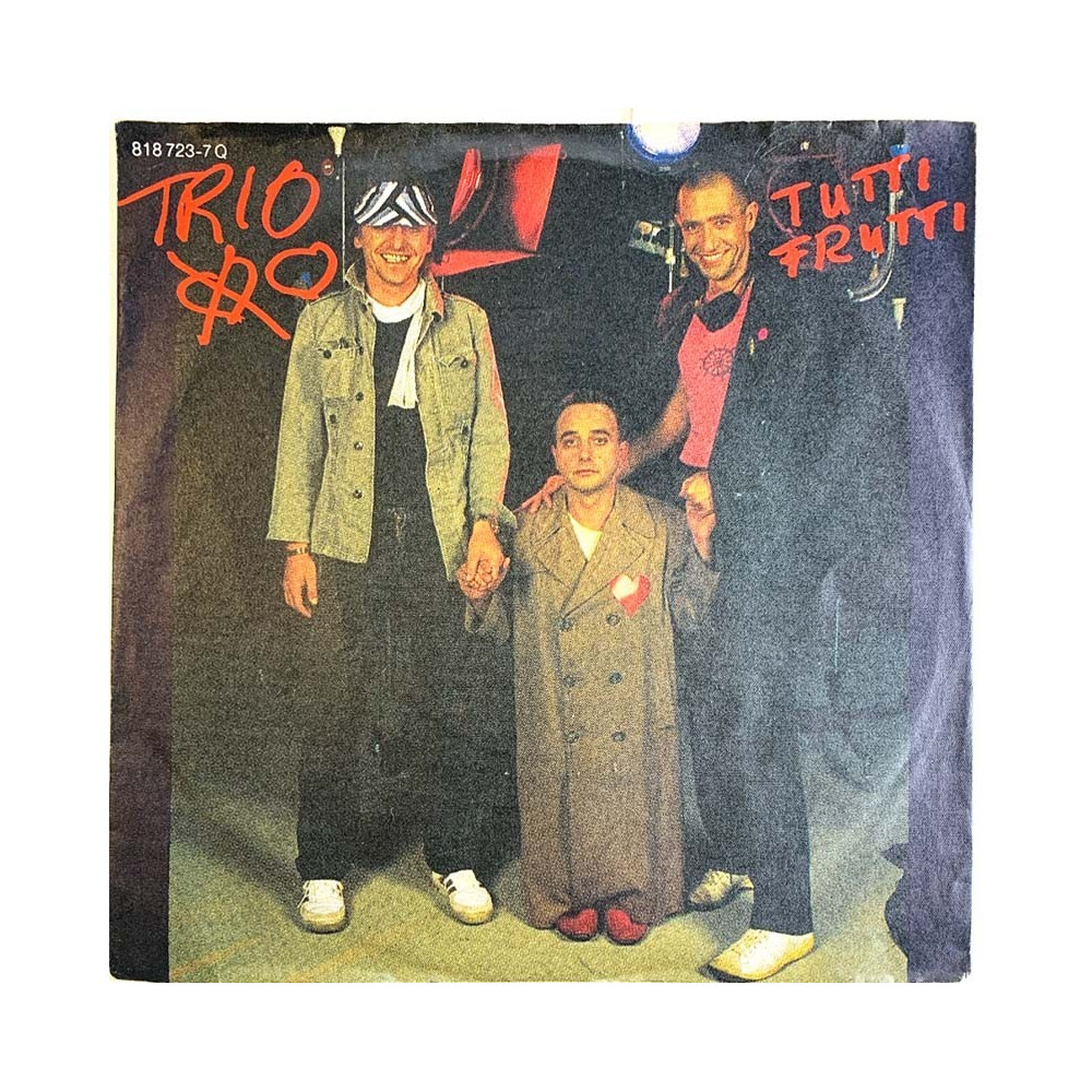 Trio vinyylisingle Tutti Frutti / Ich Lieb Den Rock'n'Roll  kansi VG+ levy EX käytetty vinyylisingle PS