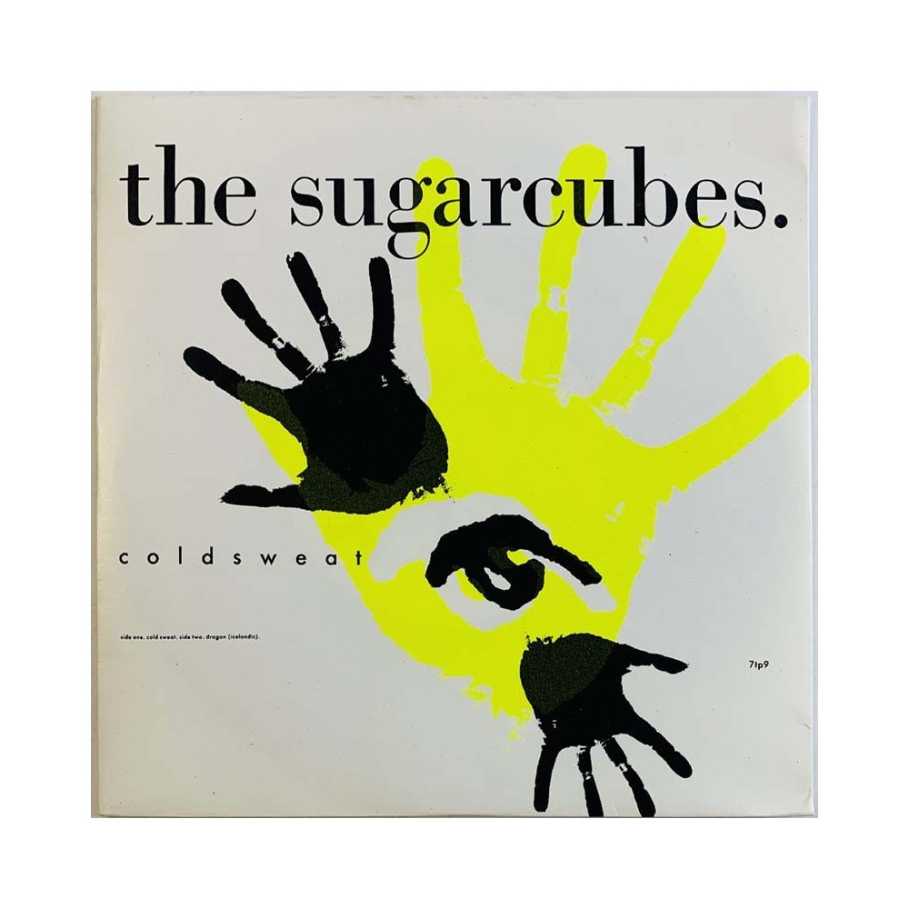 Sugarcubes vinyylisingle Coldsweat / Dragon (icelandic)  kansi EX- levy EX käytetty vinyylisingle PS