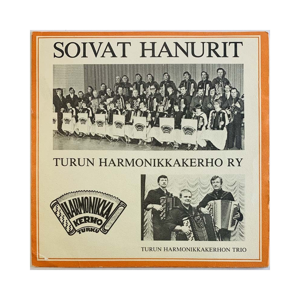 Turun Harmonikkakerho RY vinyylisingle Soivat hanurit EP  kansi VG levy EX käytetty vinyylisingle PS