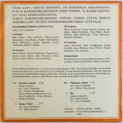 Turun Harmonikkakerho RY vinyylisingle Soivat hanurit EP  kansi VG levy EX käytetty vinyylisingle PS