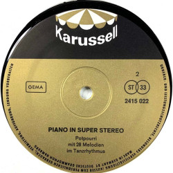 Various Potpourri: Piano in super stereo  kansi Ei kuvakantta levy EX- kanneton LP