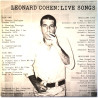 Cohen Leonard LP Live Songs  kansi EX levy EX Käytetty LP
