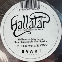 Hallatar LP No stars upon the bridge, white vinyl  kansi EX levy EX Käytetty LP